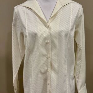 Crisp Soft White Button-Up Shirt